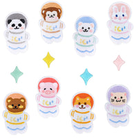 ワッペン 12枚セット アイロン 動物 宇宙飛行士 入園準備 入学準備 新入学 新入園 ネコポス