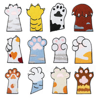 ワッペン 12枚セット アイロン 猫の手 ねこ 入園準備 入学準備 新入学 新入園 ネコポス