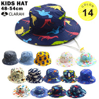 キッズ 帽子 バケットハット 男の子 女の子 アドベンチャーハット あご紐付き UV対策 日焼け防止 ネコポス