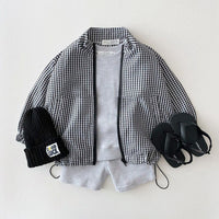 ウインドブレーカー キッズ チェック柄 ネコポス