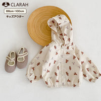 ウインドブレーカー ベビー キッズ クマ くま 総柄 ネコポス