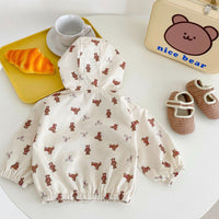 ウインドブレーカー ベビー キッズ クマ くま 総柄 ネコポス