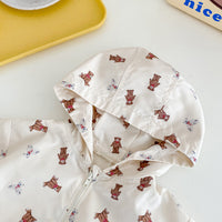 ウインドブレーカー ベビー キッズ クマ くま 総柄 ネコポス