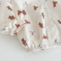 ウインドブレーカー ベビー キッズ クマ くま 総柄 ネコポス