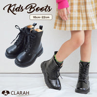 子供 ブーツ 女の子 ジュニア 袴 キッズ ショートブーツ レースアップ サイドジップ