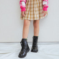 子供 ブーツ 女の子 ジュニア 袴 キッズ ショートブーツ レースアップ サイドジップ