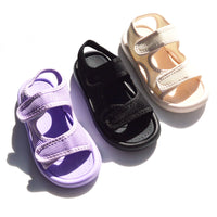 キッズ メッシュ サンダル マジックテープ ベルクロ 子供靴 水陸両用 ベビーサンダル 女の子 男の子 つま先ガード ネコポス