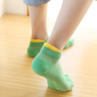 キッズ 靴下 5足セット メッシュ スポーティ くるぶし ソックス くつ下 夏用 ネコポス