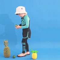 キッズ 水着 ラッシュガード 3点セット ネオンカラー 長袖 長ズボン ショートパンツ ネコポス