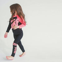 キッズ 水着 ラッシュガード 3点セット ネオンカラー 長袖 長ズボン ショートパンツ ネコポス