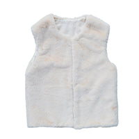 【在庫処分】ファーベスト 女の子 フェイクファー キッズ ベスト アウター 韓国 子供服 ネコポス