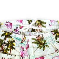 【在庫処分】キッズ ハーフパンツ 短パン 半ズボン アロハ柄 男の子 女の子 ボトムス ズボン 子供服 ネコポス