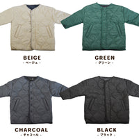 【在庫処分】キッズ アウター キルティング ノーカラーコート 防寒 男の子 女の子 子供服 韓国子供服