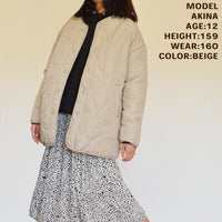 【在庫処分】キッズ アウター キルティング ノーカラーコート 防寒 男の子 女の子 子供服 韓国子供服