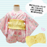 甚平 キッズ ベビー 帯付き 半袖 上下セットネコポス