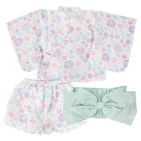 甚平 キッズ ベビー 帯付き 半袖 上下セットネコポス