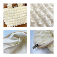 ポップコーン ハンドバッグ シャーリングバッグ エンボス 内ポケット付 レディース ネコポス