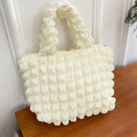 ポップコーン ハンドバッグ シャーリングバッグ エンボス 内ポケット付 レディース ネコポス