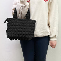 ポップコーン ハンドバッグ シャーリングバッグ エンボス 内ポケット付 レディース ネコポス