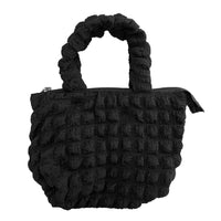 ポップコーン ハンドバッグ シャーリングバッグ エンボス 内ポケット付 レディース ネコポス