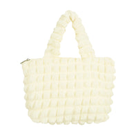 ポップコーン ハンドバッグ シャーリングバッグ エンボス 内ポケット付 レディース ネコポス