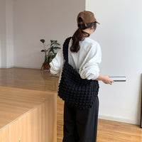 ポップコーンバッグ バッグ ぽこぽこ ショルダーA4サイズ 内ポケット ネコポス