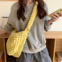 ポップコーンバッグ バッグ ぽこぽこ ショルダーA4サイズ 内ポケット ネコポス