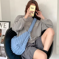 ポップコーンバッグ バッグ ぽこぽこ ショルダーA4サイズ 内ポケット ネコポス