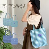 レディーストートバッグ チェック柄 大容量 内ポケット付 ネコポス