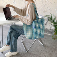 レディーストートバッグ チェック柄 大容量 内ポケット付 ネコポス