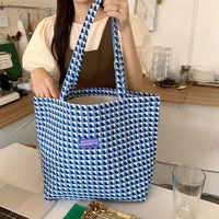 レディーストートバッグ チェック柄 大容量 内ポケット付 ネコポス