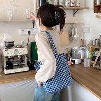 レディーストートバッグ チェック柄 大容量 内ポケット付 ネコポス