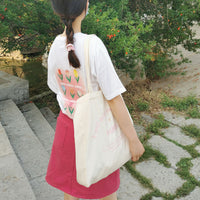 レディーストートバッグ キャンバスバッグ ロゴバッグ 大容量 内ポケット付 ネコポス