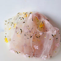 チュールバッグ レディースバッグ シースルー フラワー 刺繍 チュール エコバッグ ネコポス