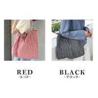 レディーストートバッグ エコバッグ チェック柄 ギンガムチェック ネコポス