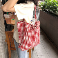 レディーストートバッグ エコバッグ チェック柄 ギンガムチェック ネコポス