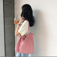 レディーストートバッグ エコバッグ チェック柄 ギンガムチェック ネコポス