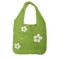 レディース メッシュバッグ メッシュ クロシェトート トートバッグ サマー 花柄 うちわサイズ オタ活 ネコポス