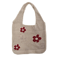 レディース メッシュバッグ メッシュ クロシェトート トートバッグ サマー 花柄 うちわサイズ オタ活 ネコポス