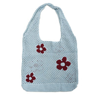 レディース メッシュバッグ メッシュ クロシェトート トートバッグ サマー 花柄 うちわサイズ オタ活 ネコポス