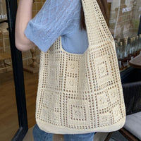 レディースバッグ メッシュ クロシェ トート 肩掛けうちわサイズ オタ活 ネコポス