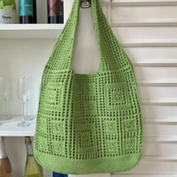 レディースバッグ メッシュ クロシェ トート 肩掛けうちわサイズ オタ活 ネコポス