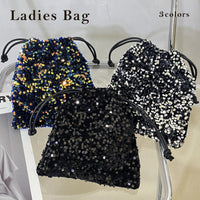 スパンコールバッグ ショルダーバッグ レディース ミニバッグ 巾着バッグ 結婚式 きれいめ ネコポス