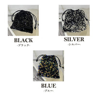 スパンコールバッグ ショルダーバッグ レディース ミニバッグ 巾着バッグ 結婚式 きれいめ ネコポス