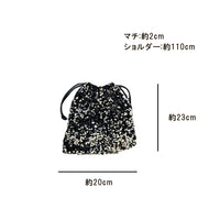 スパンコールバッグ ショルダーバッグ レディース ミニバッグ 巾着バッグ 結婚式 きれいめ ネコポス