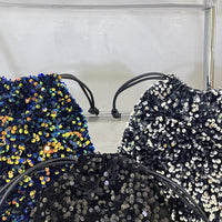 スパンコールバッグ ショルダーバッグ レディース ミニバッグ 巾着バッグ 結婚式 きれいめ ネコポス