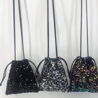 スパンコールバッグ ショルダーバッグ レディース ミニバッグ 巾着バッグ 結婚式 きれいめ ネコポス