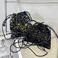 スパンコールバッグ ショルダーバッグ レディース ミニバッグ 巾着バッグ 結婚式 きれいめ ネコポス