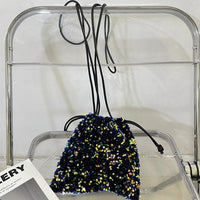 スパンコールバッグ ショルダーバッグ レディース ミニバッグ 巾着バッグ 結婚式 きれいめ ネコポス