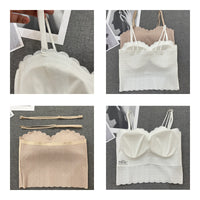 カップ付きキャミソール キャミソール タンクトップ ブラトップ レース インナー ネコポス